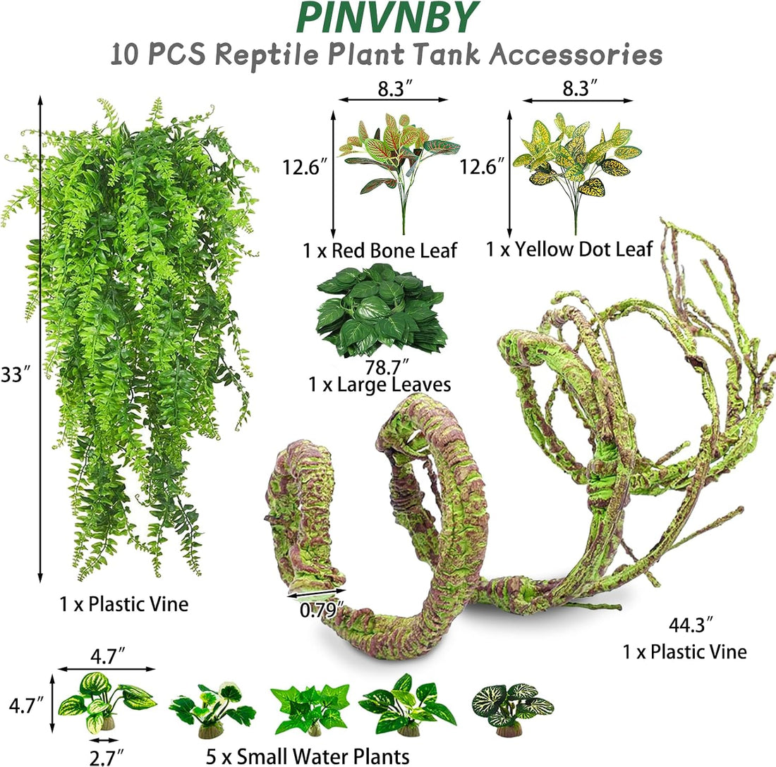 PINVNBY 10 PCS Reptile Plants Vine