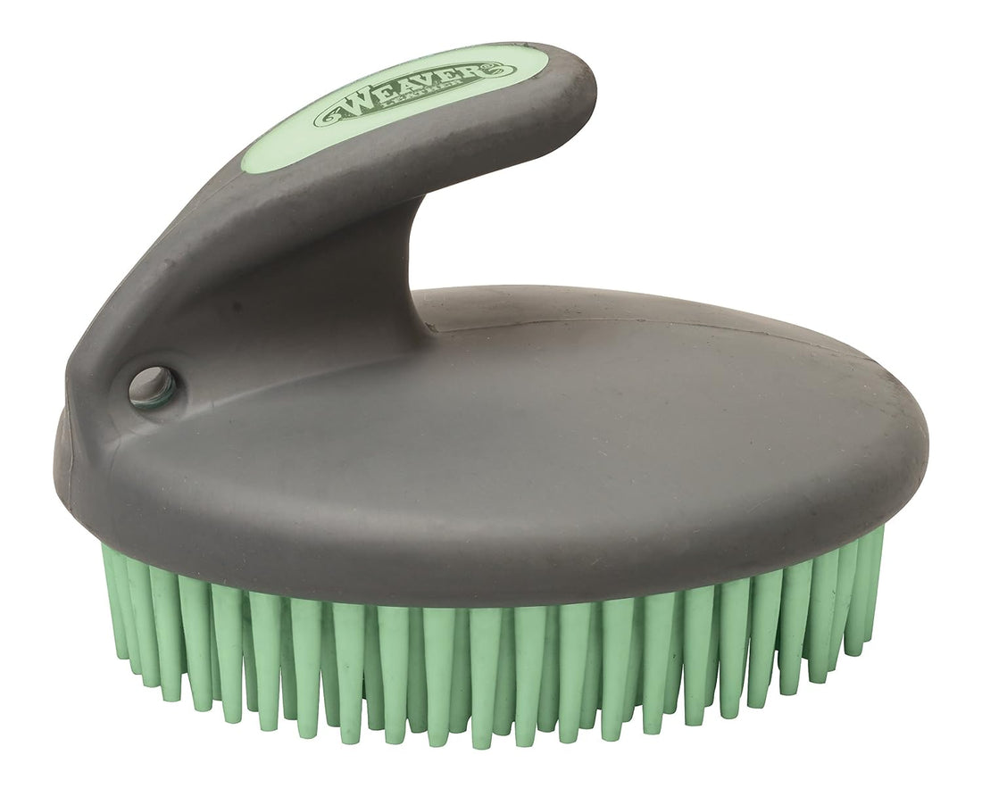 Weaver Equine Palm-Held Fine Curry with Small Rubber Bristles
