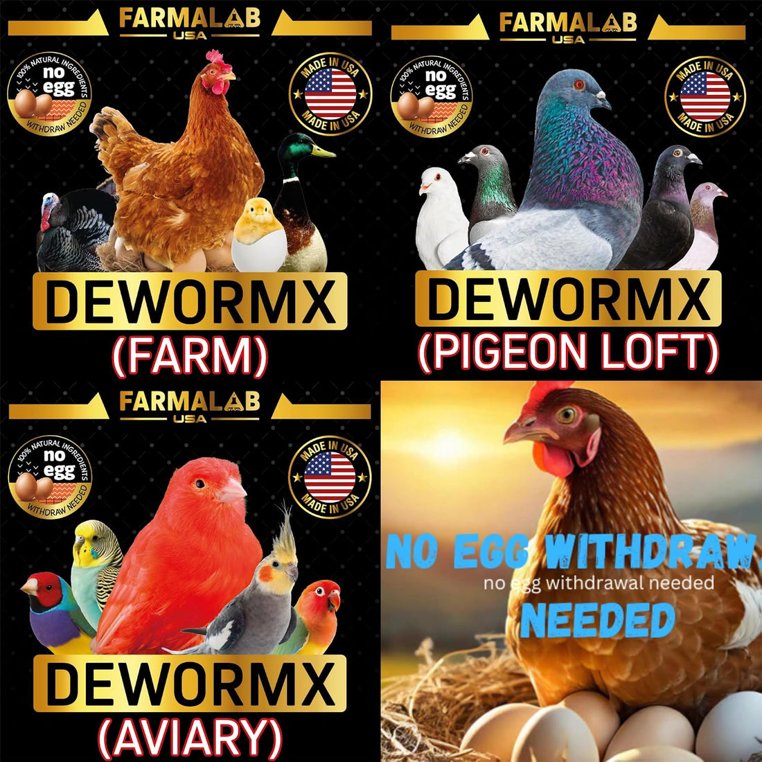 Farmalab Natural Dewormer Internal & External 100 Tabs Poultry