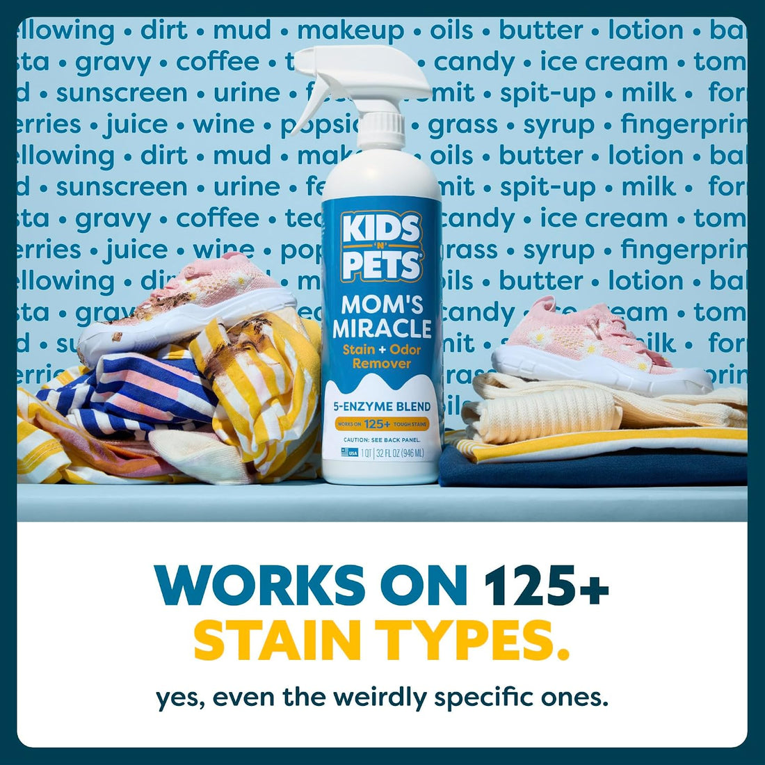 KIDS 'N' PETS Mom's Miracle Stain and Odor Remover, 32oz