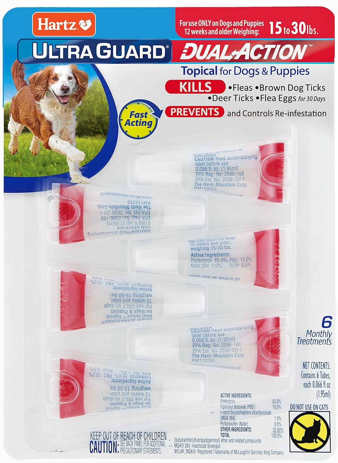 Hartz UltraGuard Dual Action Flea & Tick Topical Dog Treatment