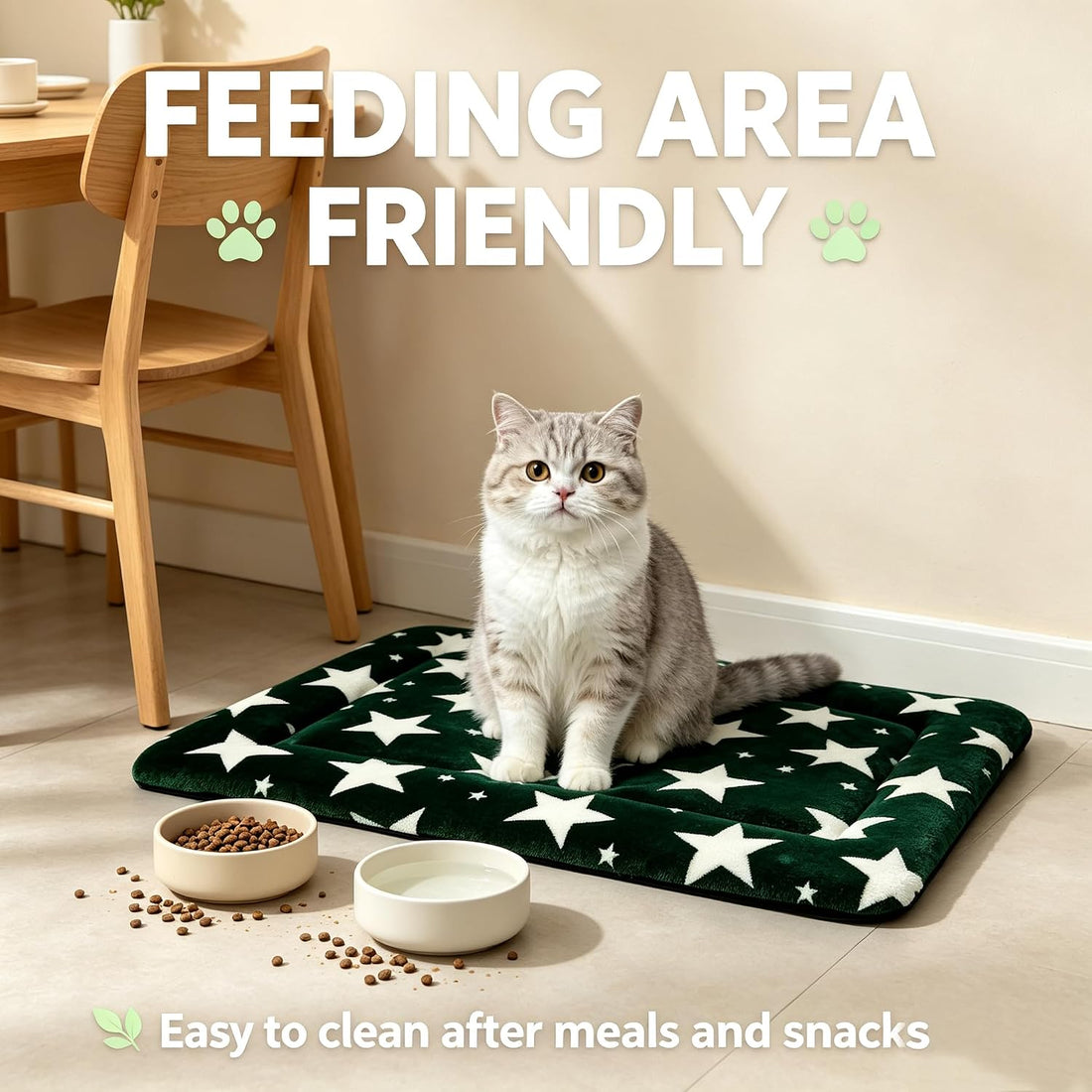 Dog Bed Mat,Reversible & Ultra Soft Kennel Pad-Machine Washable Pet