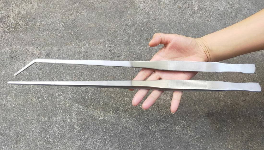 2Pcs set of aquarium water grass tweezers, measuring 18 inches length