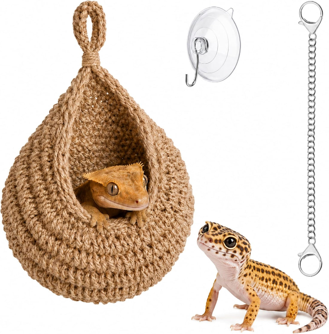 Crested Gecko Hammock Leopard Climbing Accessories, Leopard Gecko Hide