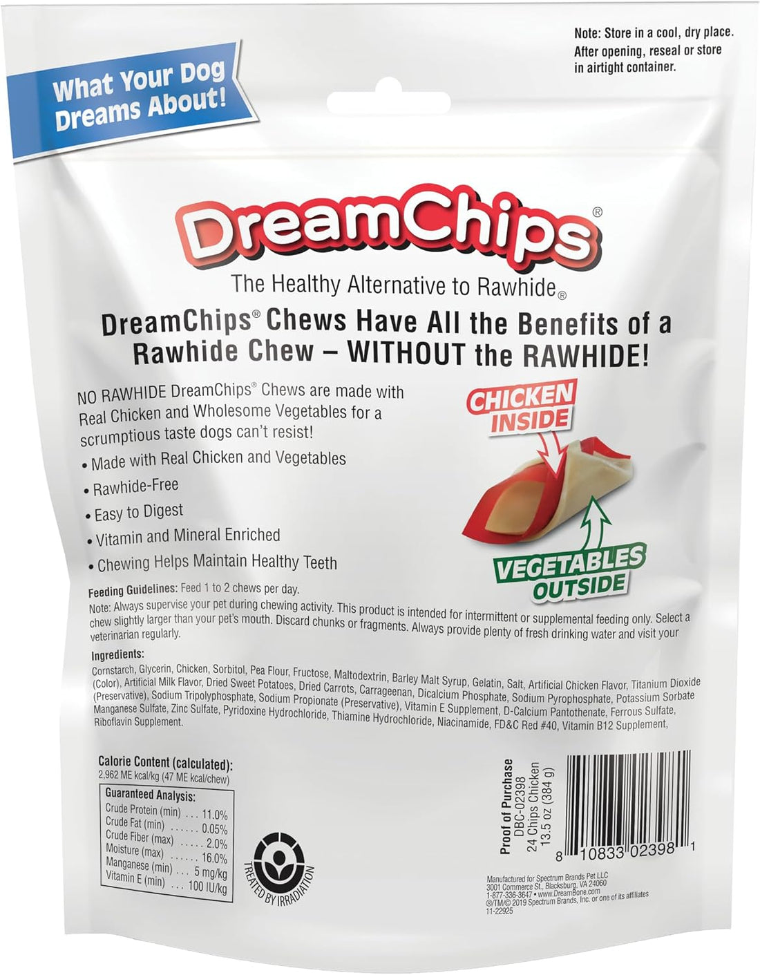 DreamBone DreamChips, Rawhide Free Dog Chews Made with Real Chicken