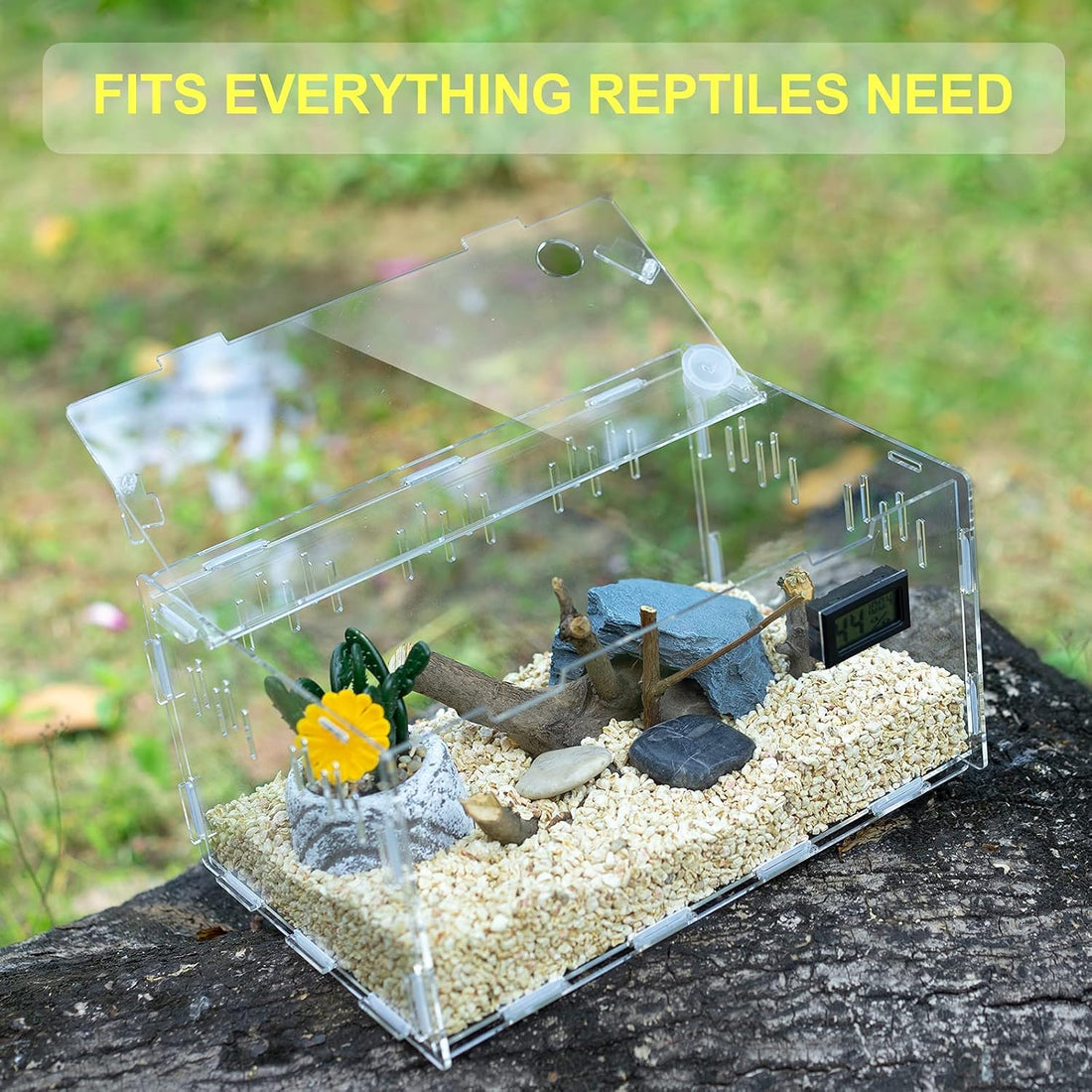 BETAZOOER Large Acrylic Reptile Terrarium Breeding Tank