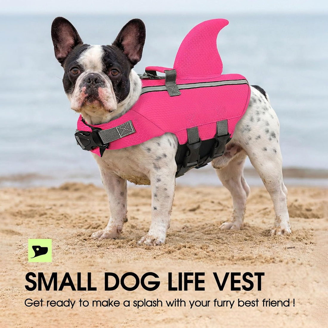 Dog Life Jacket, Small Dog Shark Life Vest for Swimming