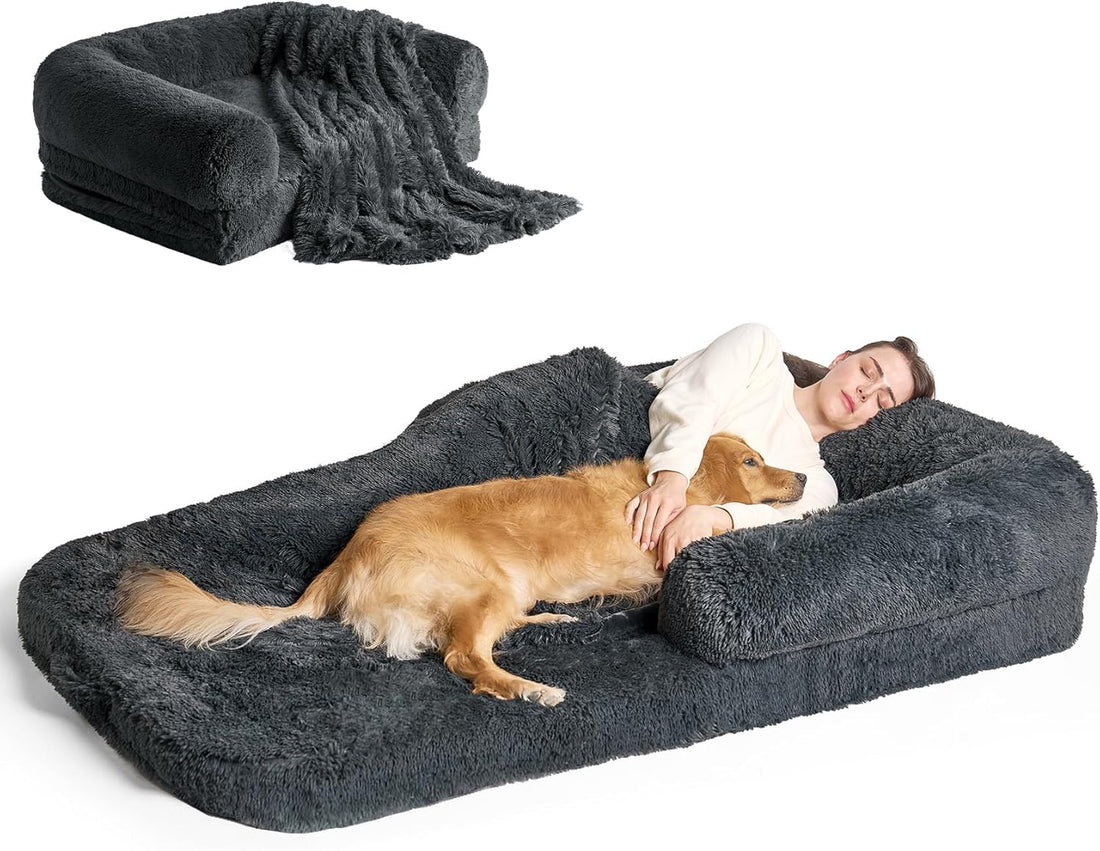 EHEYCIGA Orthopedic Foldable Human Dog Bed - 72x44x11