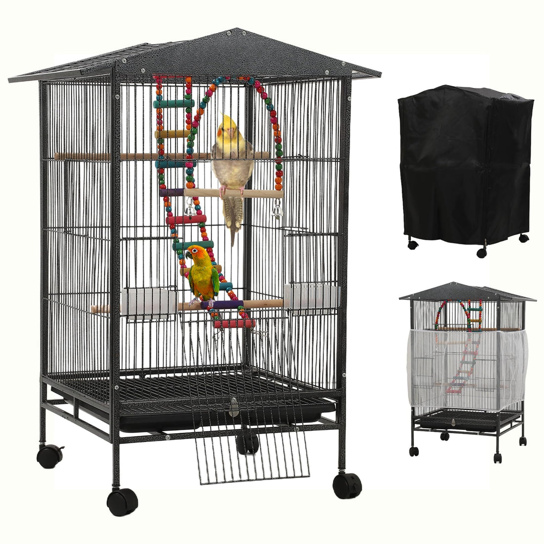 Large Parakeet Cage,Small Bird Cage,Cockatiel Cage for Birds