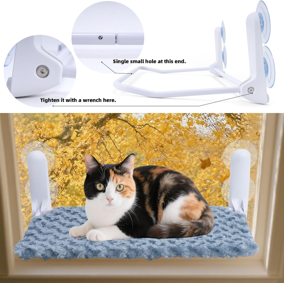YUNIQUE Cat Window Perch, Upturned Edge Bracket