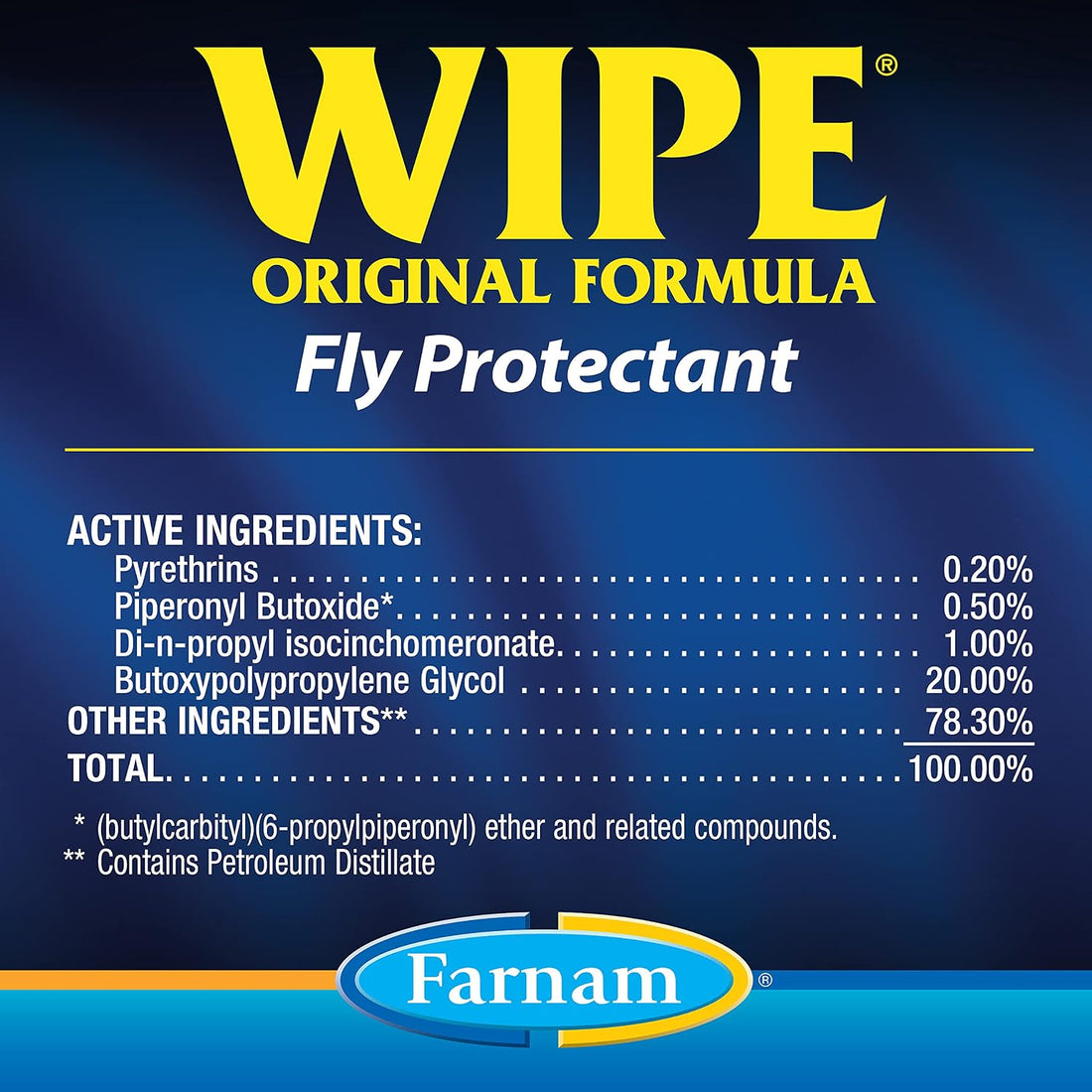 Farnam Wipe Original Formula Fly and Tick Protectant for Horses, 32 oz