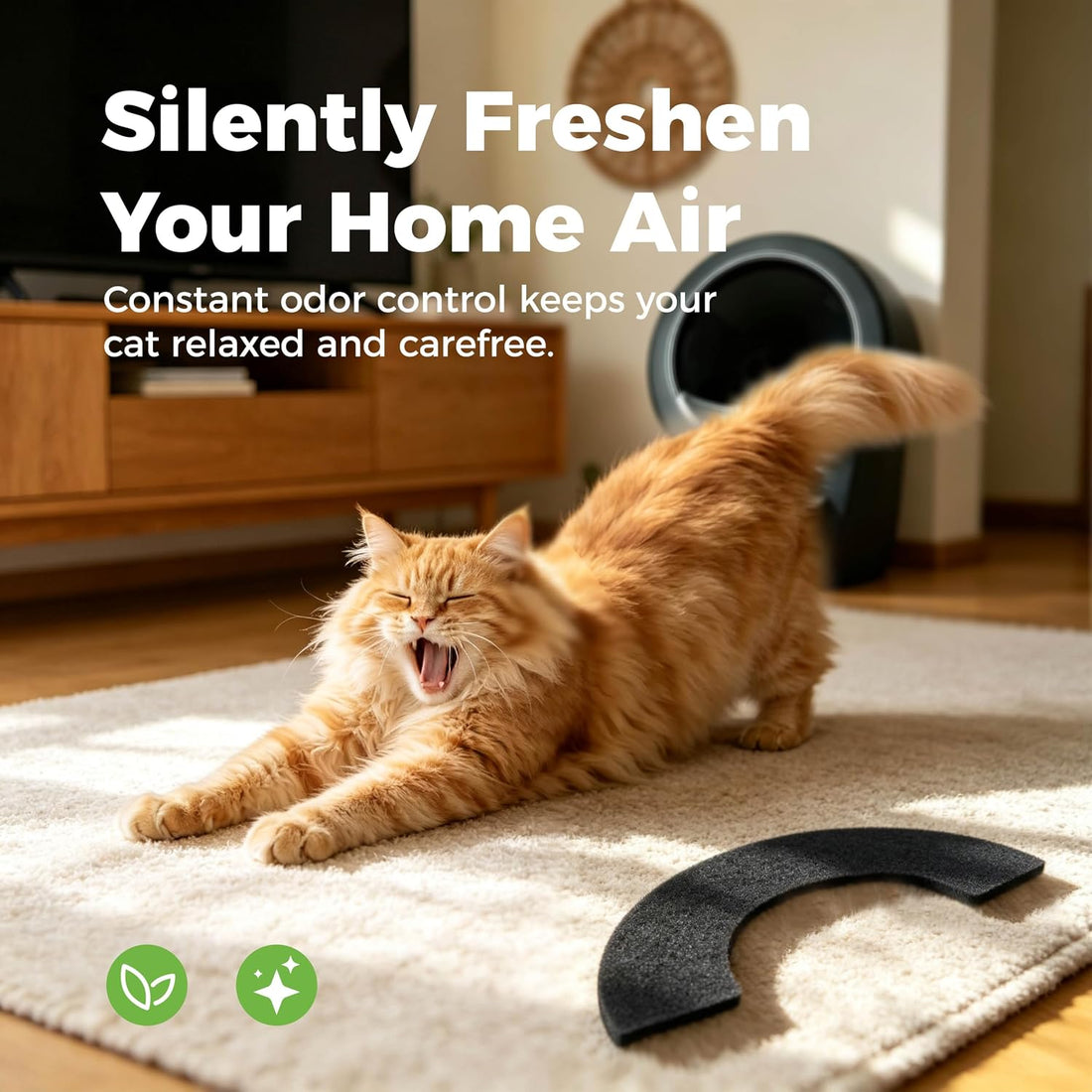 Carbon Filters Compatible with Litter-Robot 4, 8-Pack, 0.5-Inch Thick