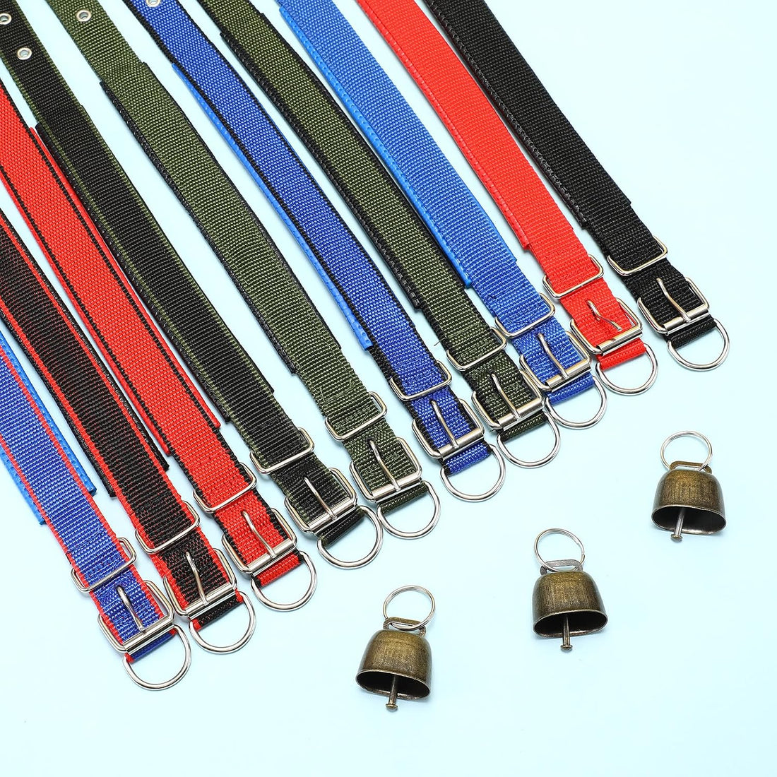 10 Sets Adjustable Goat Collars for Sheep Cows Horse Farm Animals