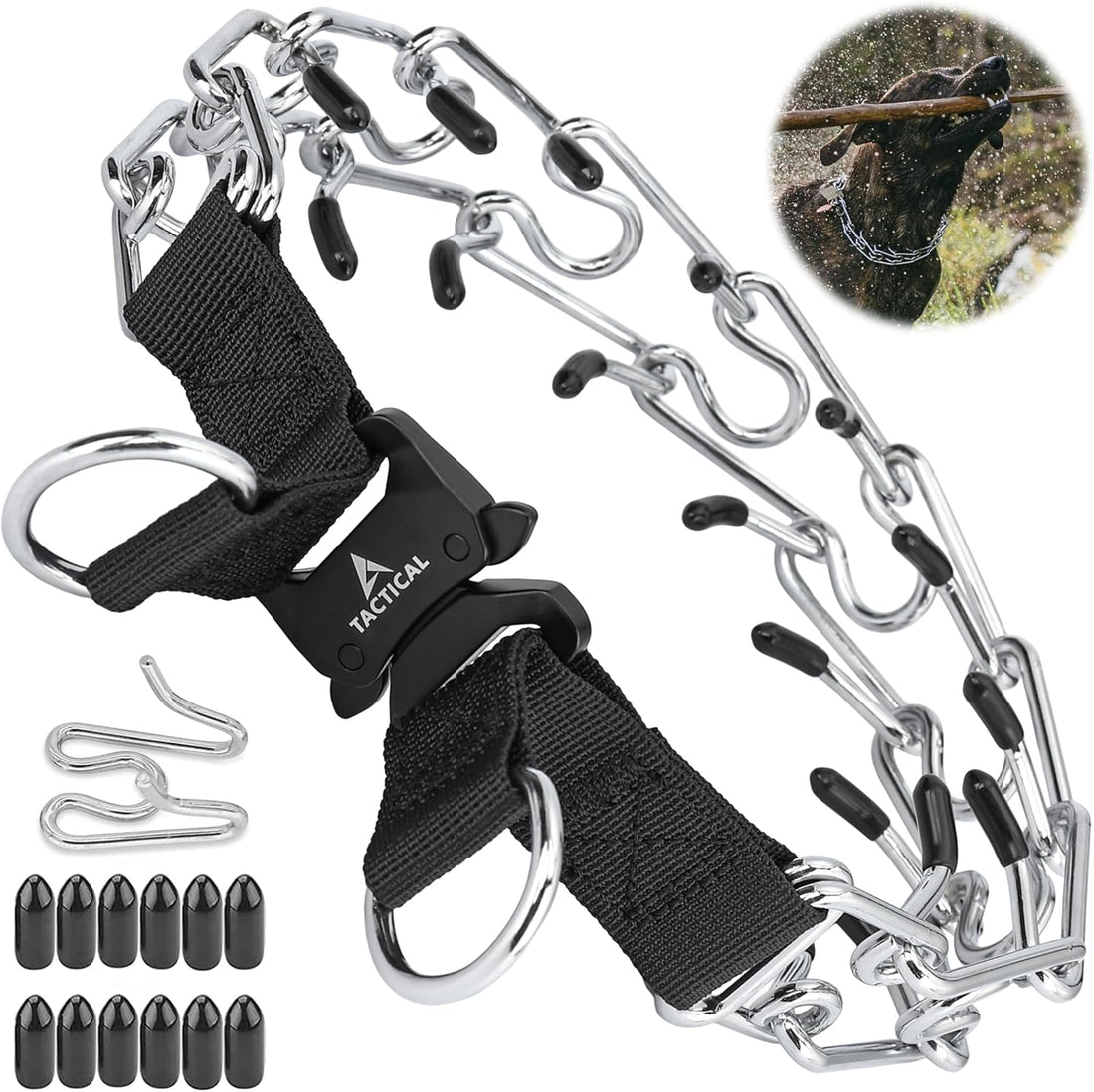 DEYACE Quick Release Dog Training Collar Adjustable Stainless Steel