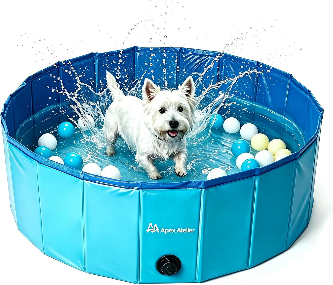 Foldable Dog Pool, Collapsible Dog Swimming Pool 32''
