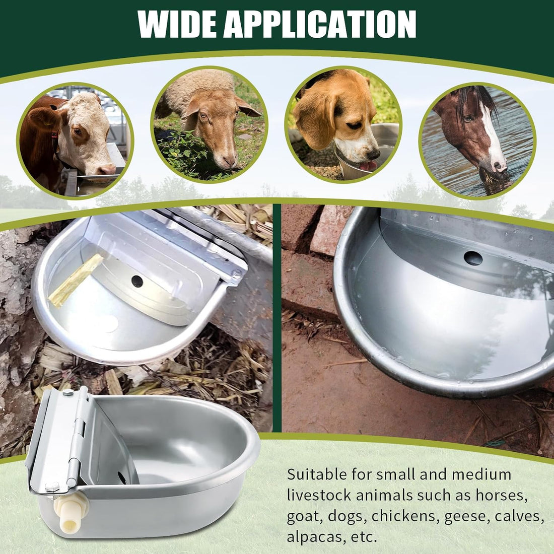 Automatic Animal Drinking Water Bowl, Livestock Waterer