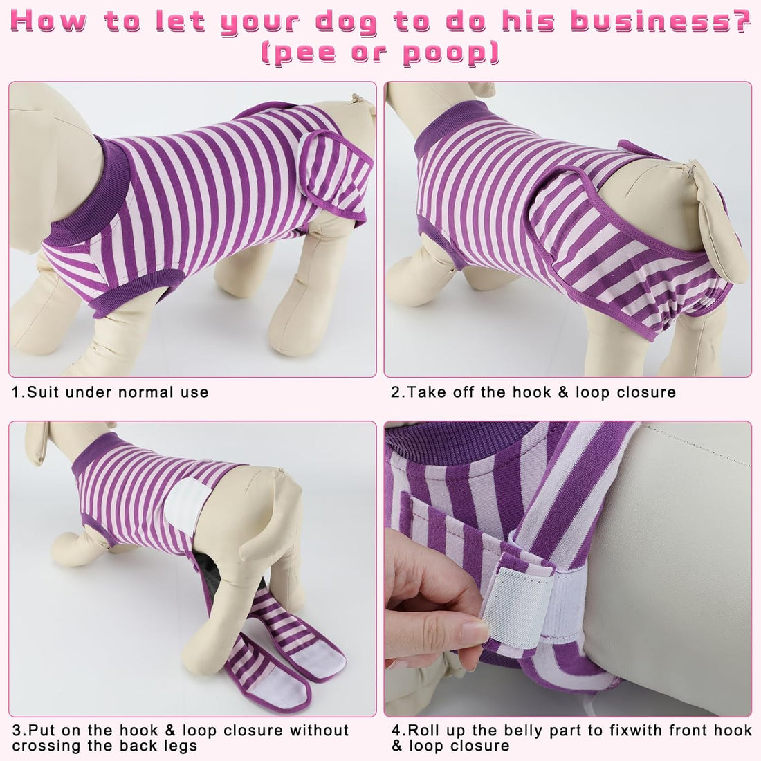 Dog Recovery Suit for After Neuter Spay Abdominal Wounds Protector