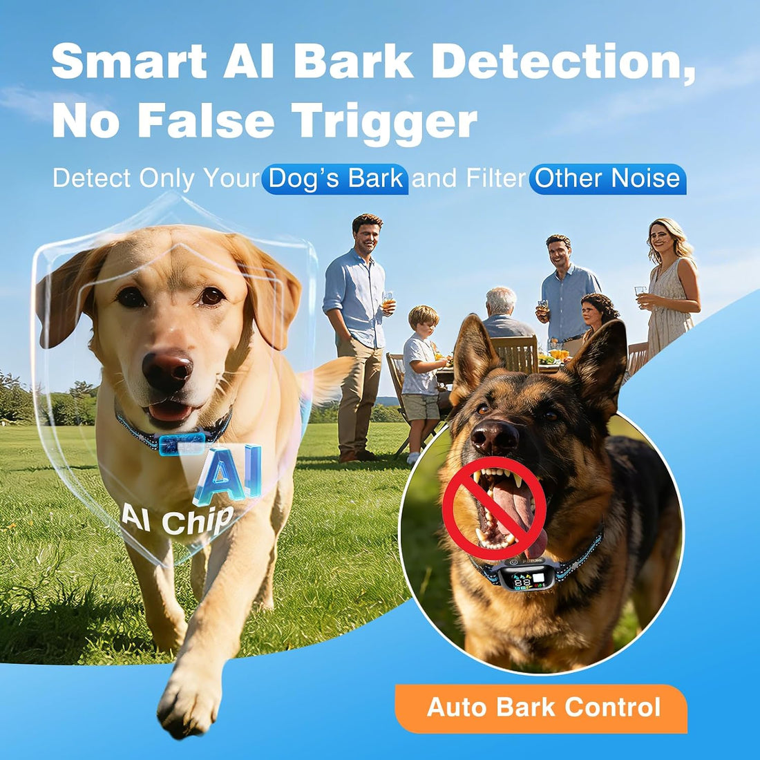 2 in 1 Shock Collar for Dogs 7-120lbs