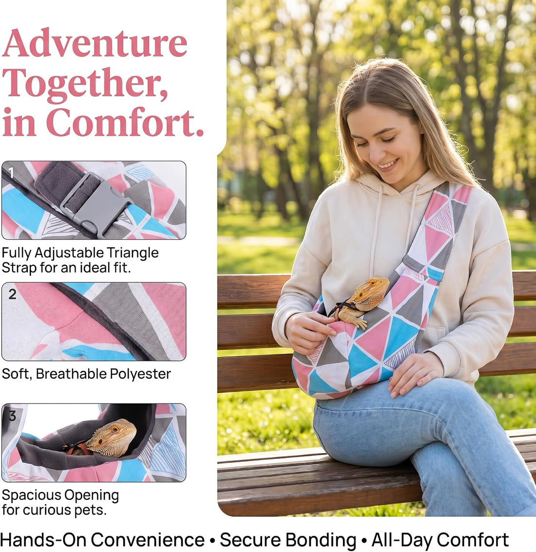 balacoo Bearded Dragon Carrier with Adjustable Strap for Outdoor
