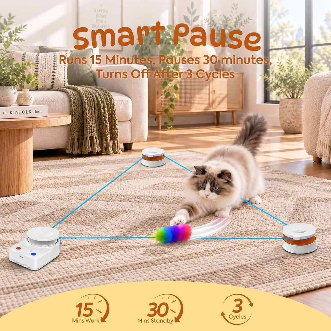 Interactive Cat Toy for Indoor Cat,Automatic Treadmill for Exercise