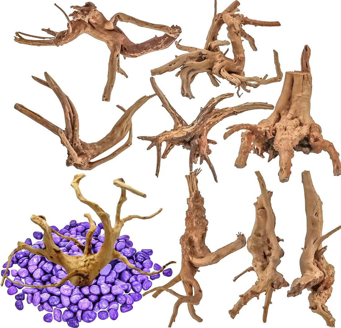 Vmiapxo 8-Pack Natural Driftwood, Sinkable Spider Wood