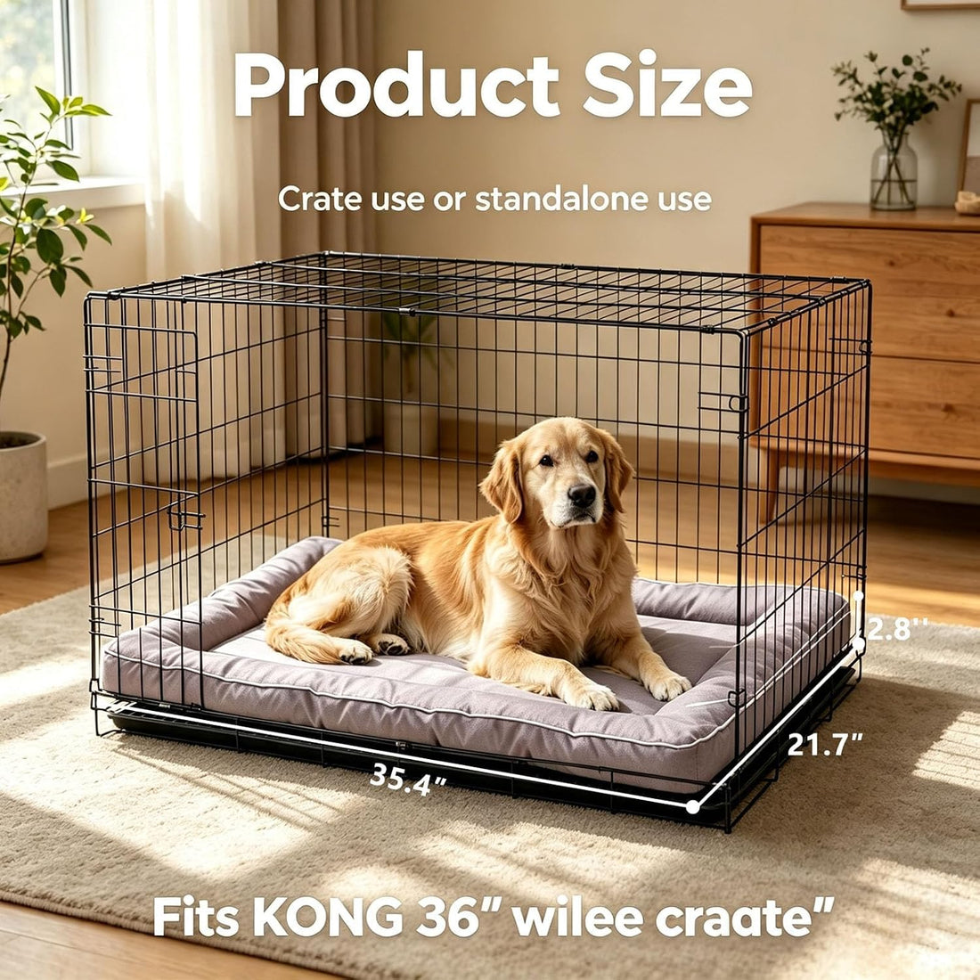 Dog Crate Mat Compatible with Kong