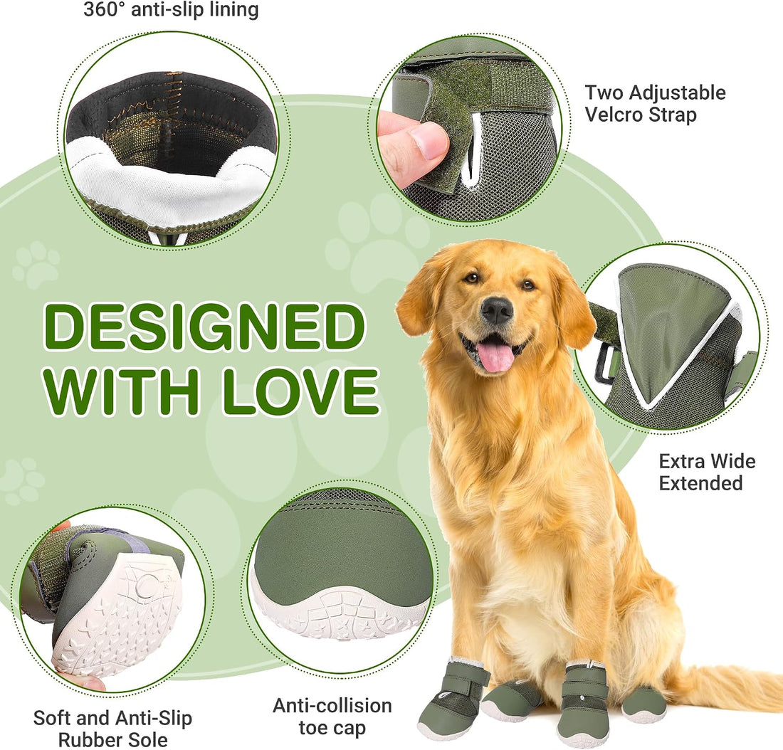 DcOaGt Dog Shoes Large Dogs XXL,Mesh Breathable Dog Boots & Paw