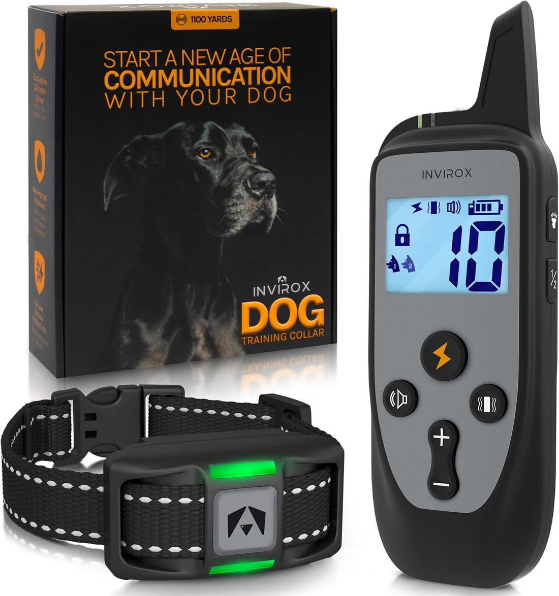 INVIROX Dog Training Collar with Remote, Shock Collar for Dogs