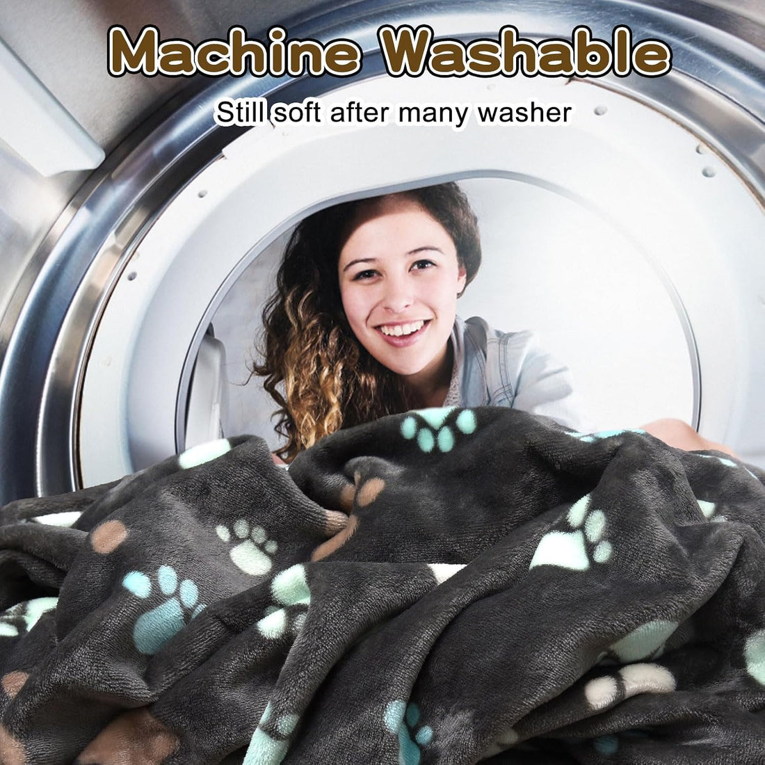 Rezutan Upgraded Flannel Blankets for Large Dogs & Cats