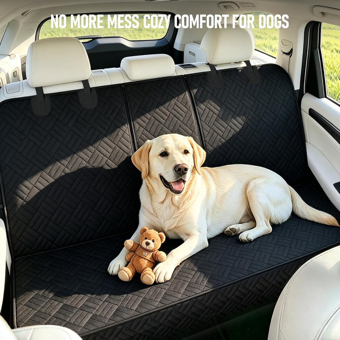 Dog Car Seat Cover for Back Seat, Waterproof 600D Oxford Protector
