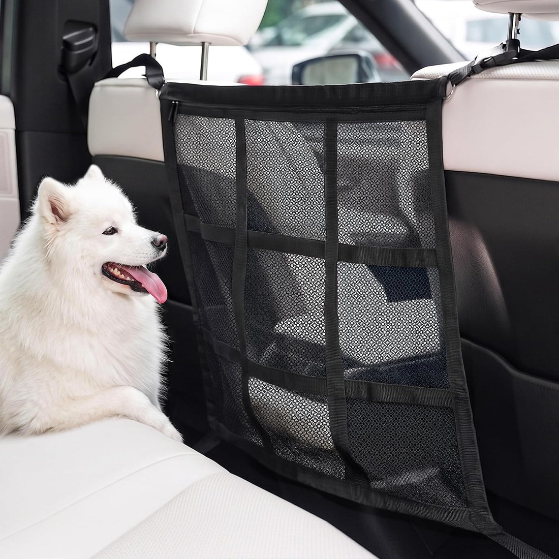 Dog Car Barrier for Sedans SUVs Trucks, Double-Layer Mesh