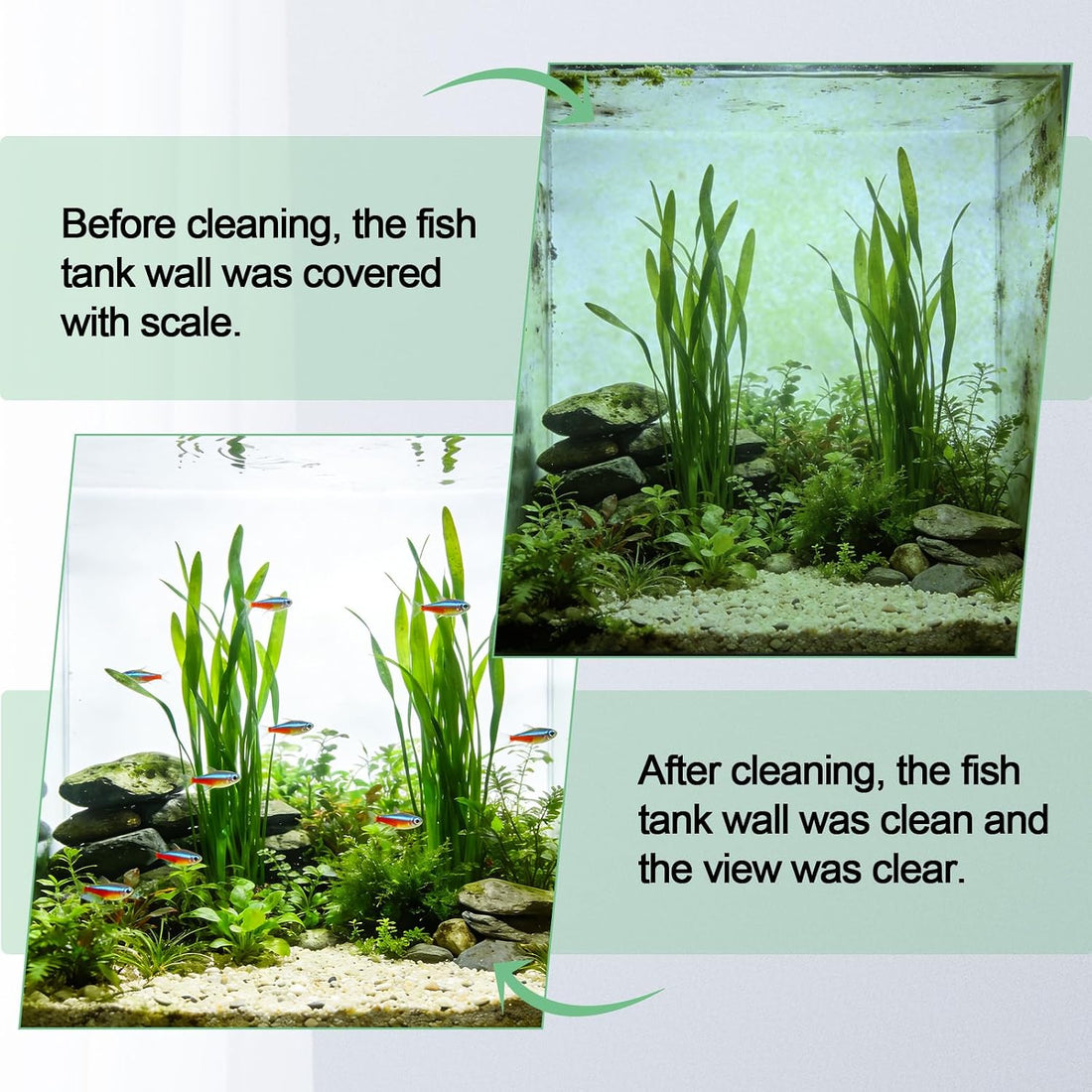 hygger Magnetic Aquarium Fish Tank Glass Cleaner,Detachable