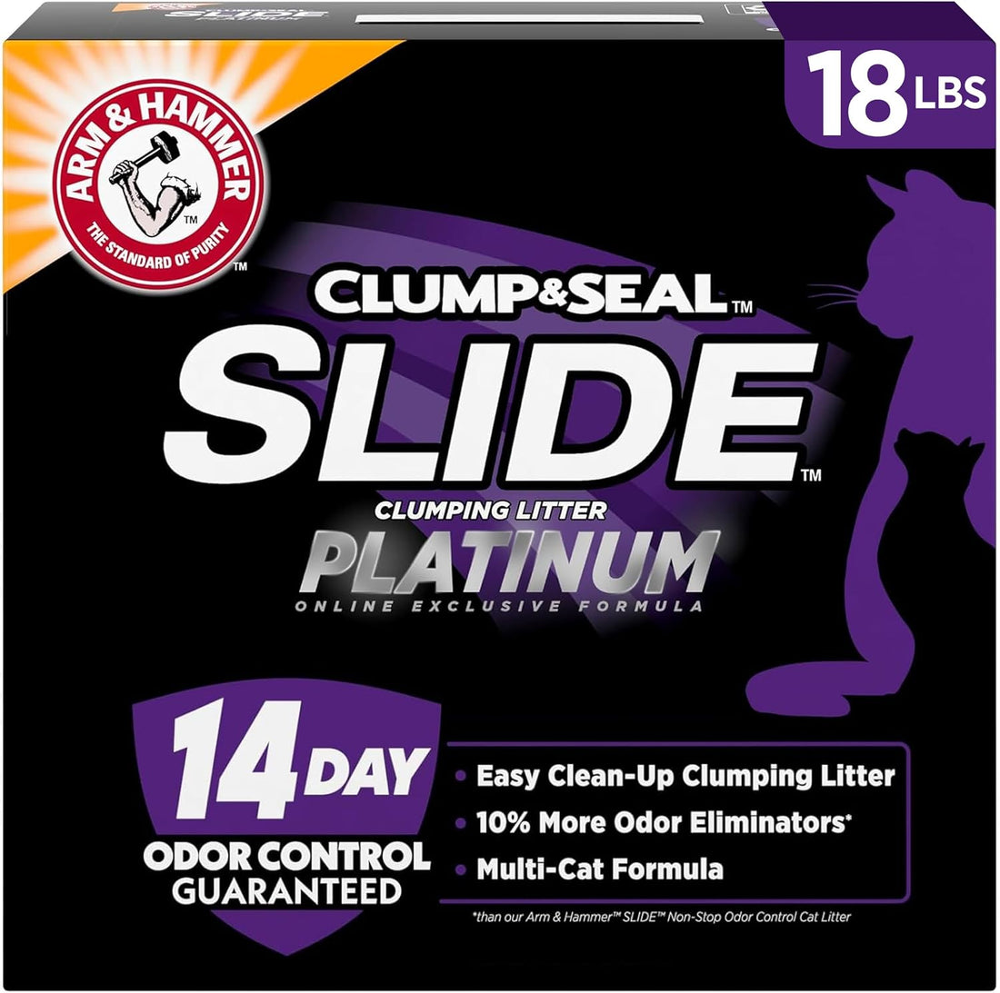 ARM & HAMMER Clump & Seal SLIDE Platinum Multi-Cat Clumping Cat Litter