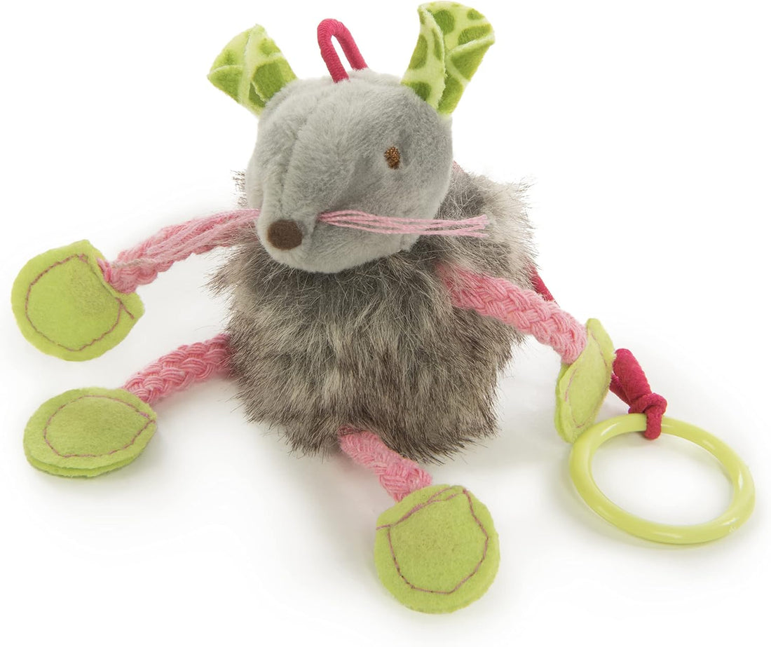 SmartyKat Bouncy Mouse Bungee Dangler Plush Cat Toys - Multi Color
