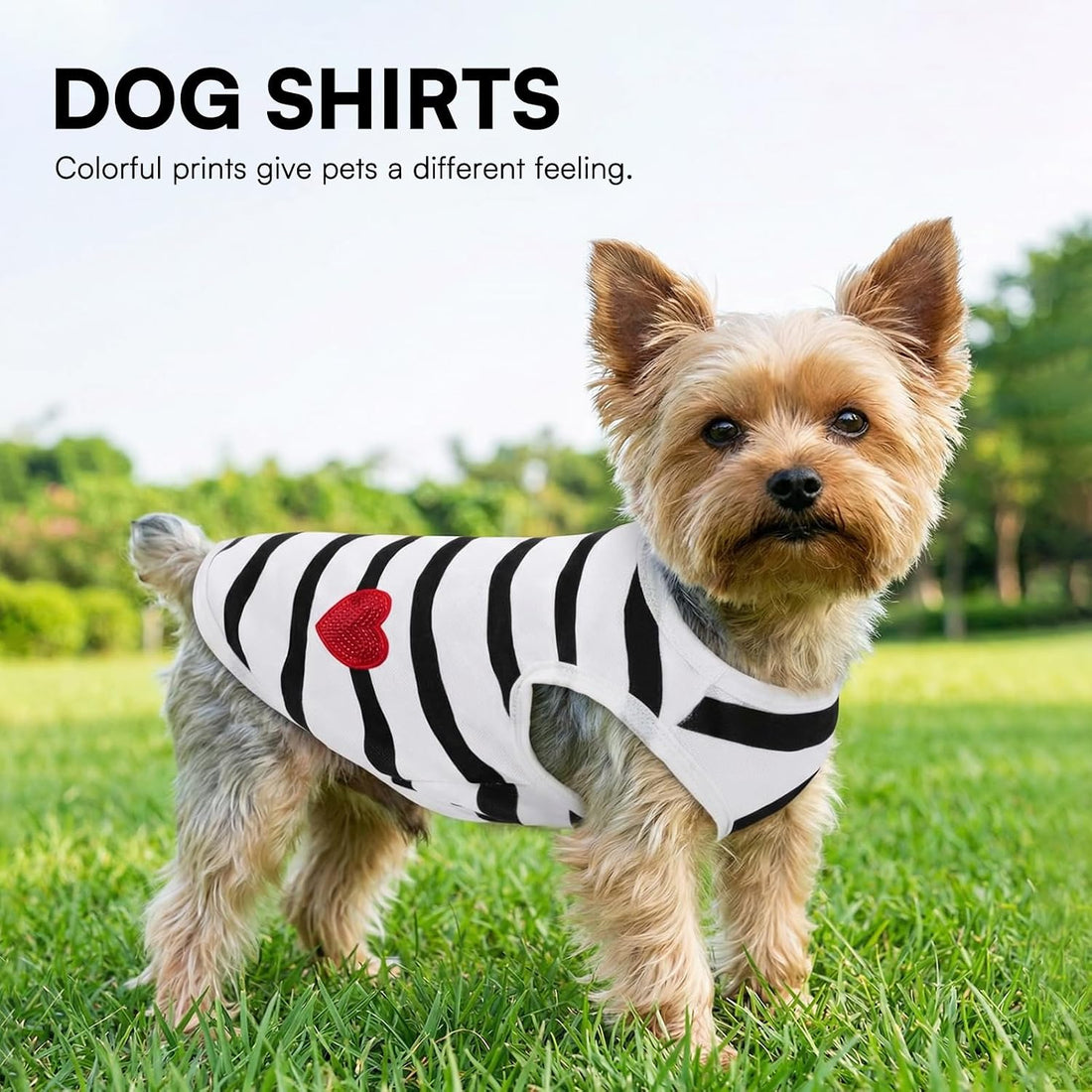 Preferhouse Pet Dog Striped T-Shirt Dogs Cats Cotton Vest Spring