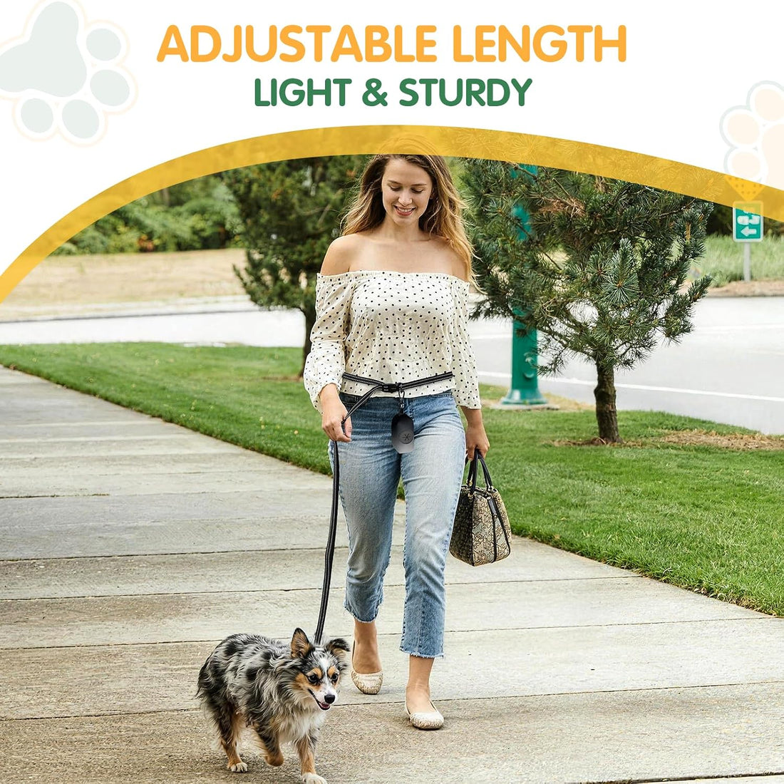 Kazazoo Hands-Free Dog Leash with Poop Bag Holder
