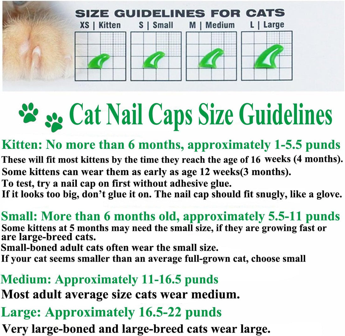 VICTHY Cat Nail Caps and Covers with Glue and Applicators