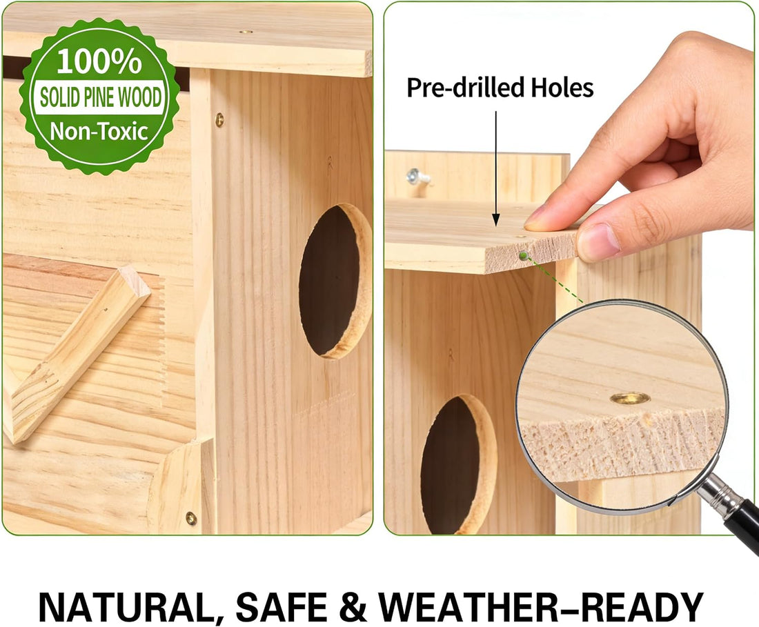 Handmade Squirrel House with Covered Porch