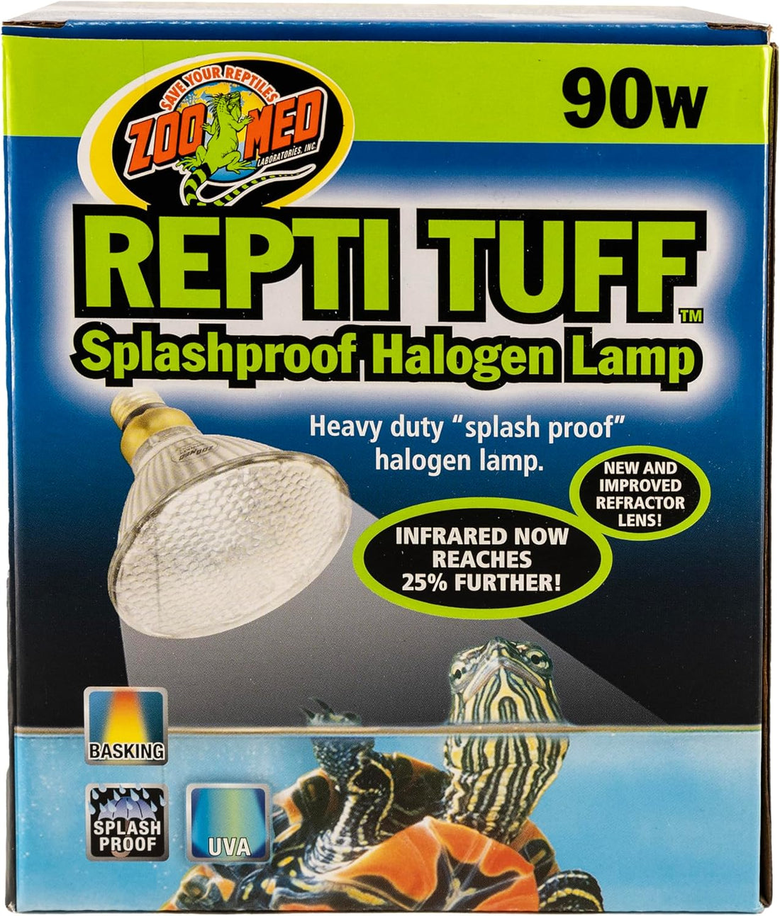 Zoo Med Turtle Tuff Splashproof Halogen Lamp 75 Watts