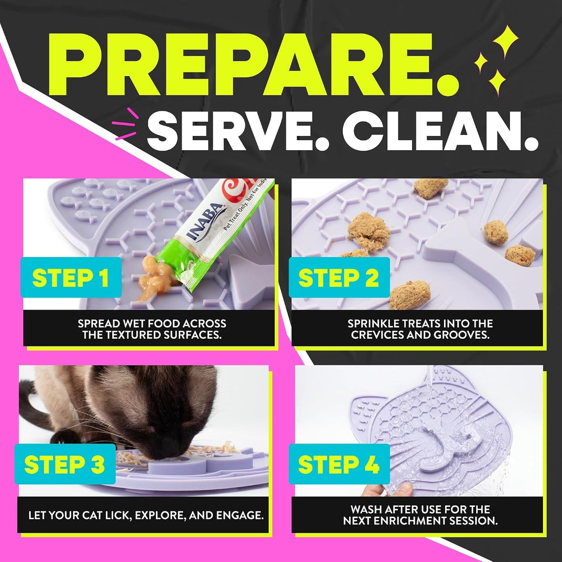 Jackson Galaxy Mmmeow Mat - Slow Feeding Interactive Puzzle Mat
