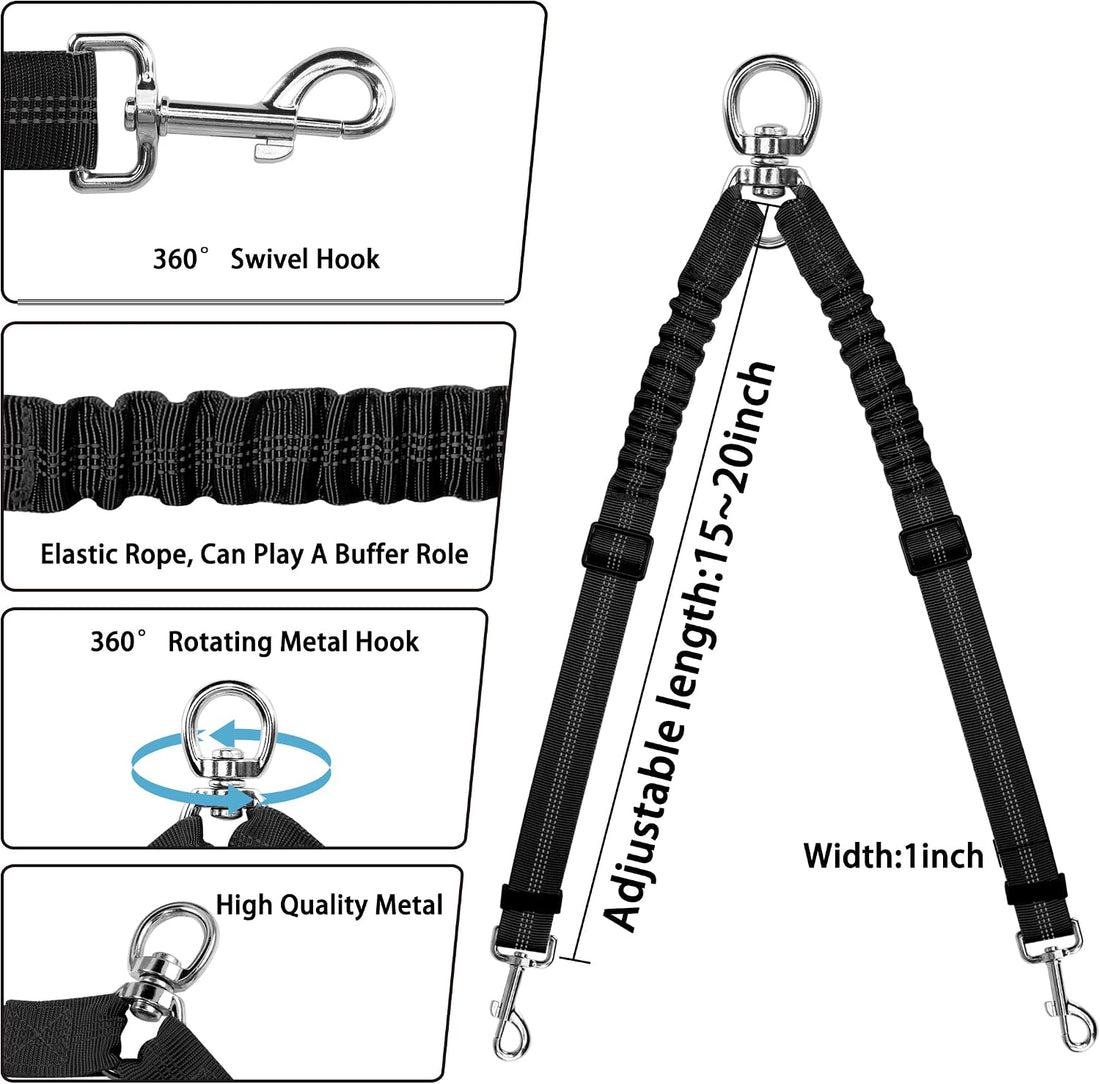 YAODHAOD Double Dog Leash,Two Dog Leash Splitter