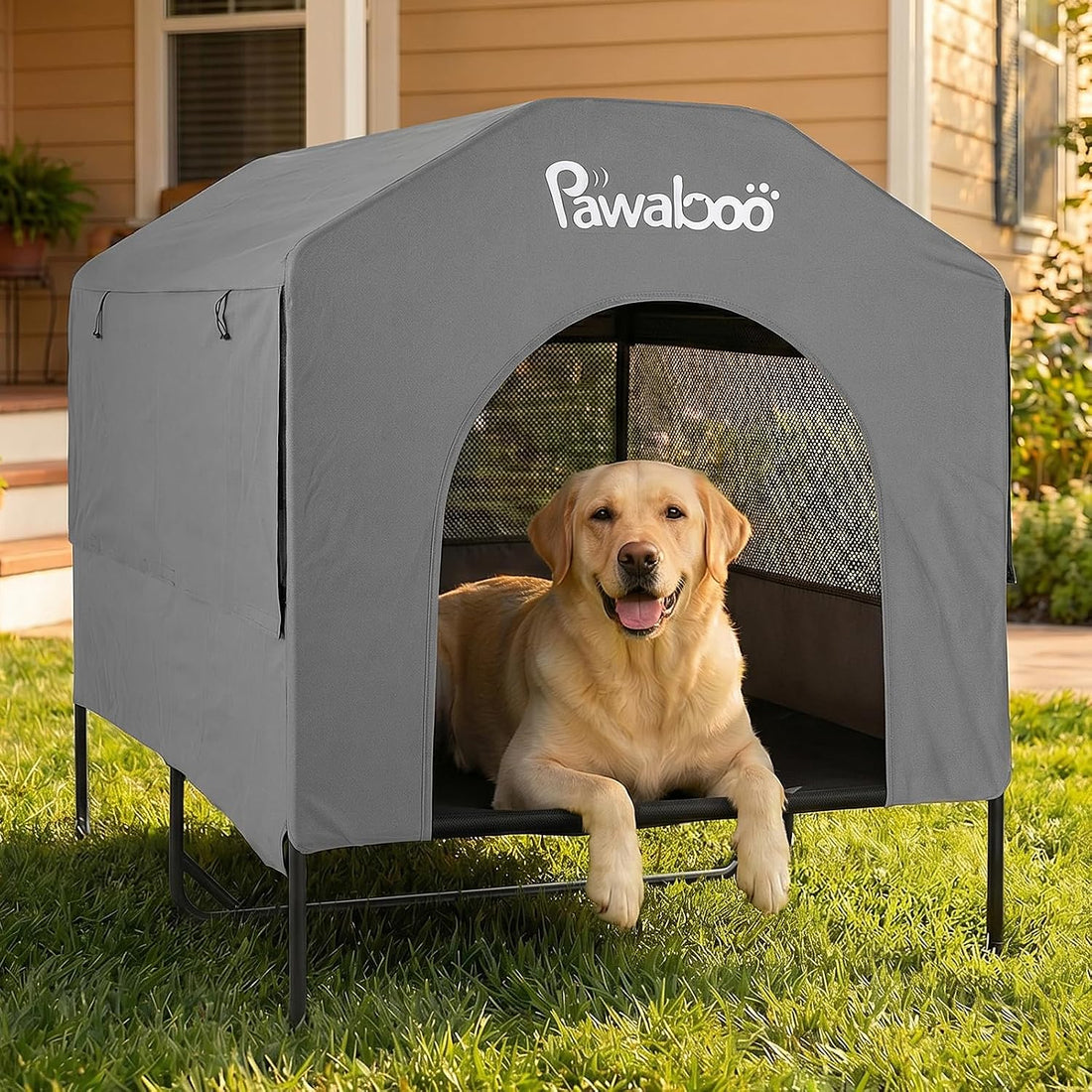 Pawaboo 47" XL Dog House Outdoor Weatherproof
