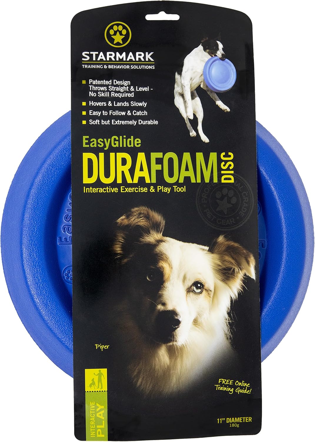 Starmark Easy Glide DuraFoam Flying Disc Dog Toy, Color Varies 11"