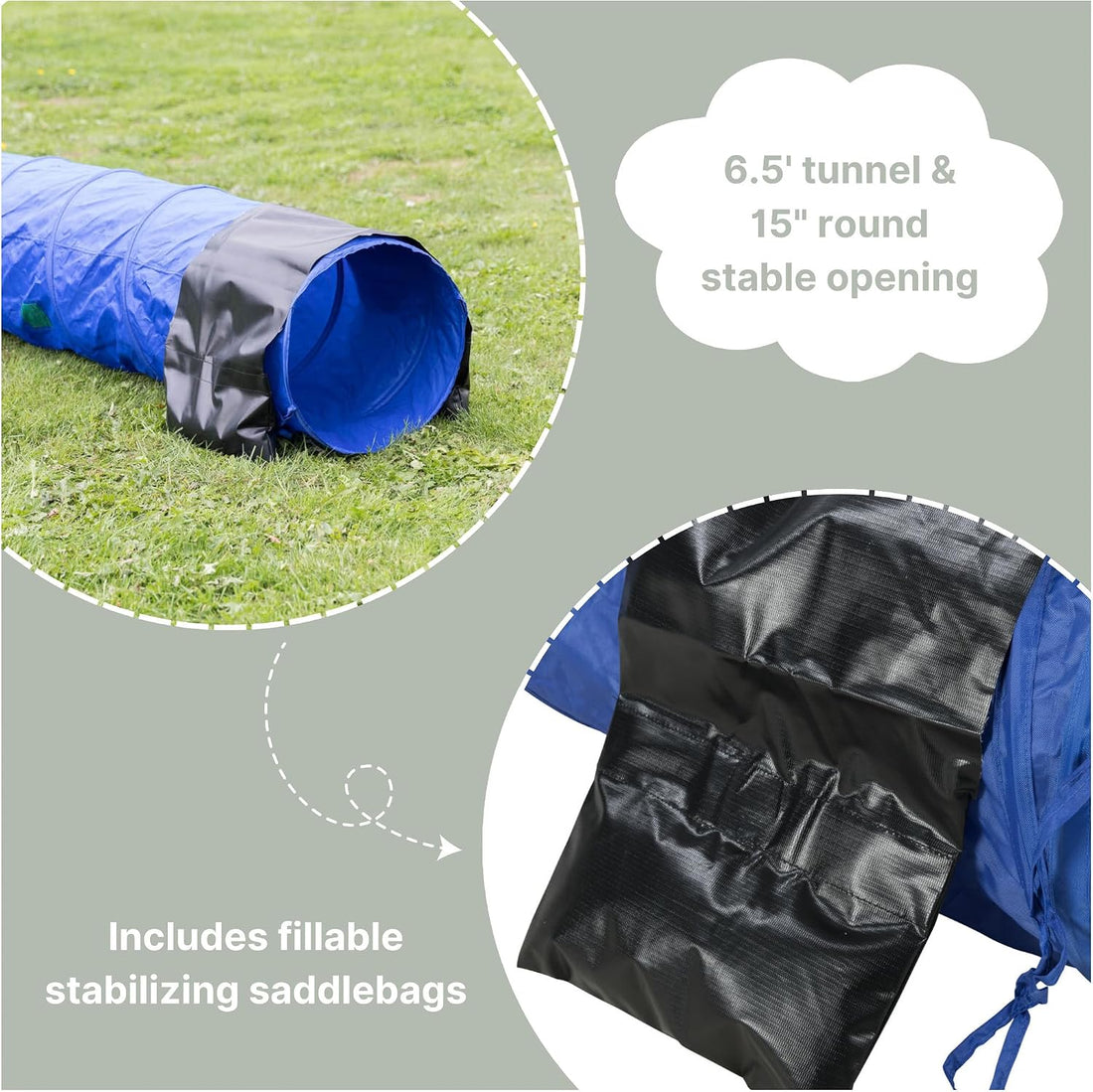 TRIXIE Dog Agility Tunnel– Dog Tunnel for Small Dogs or Cats Agility