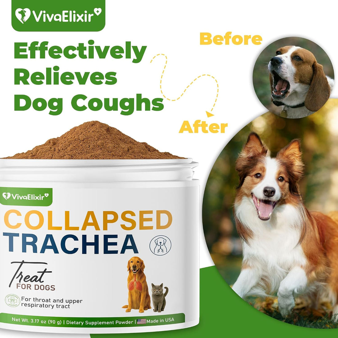 Dog Cough Powder–Relieves Cough, wheezing, tracheal Collapse