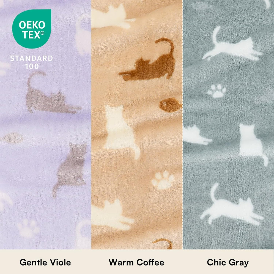 Luciphia Dog Blanket 3 Pack, Soft Cozy Fleece Throw for Puppy
