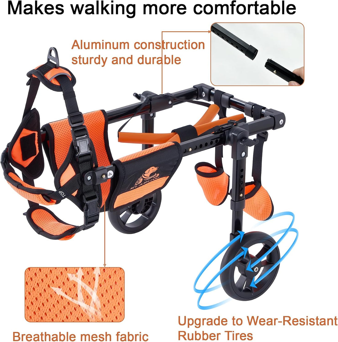 Dog Wheelchair for Back Legs, Adjustable Mobility Support for dogs