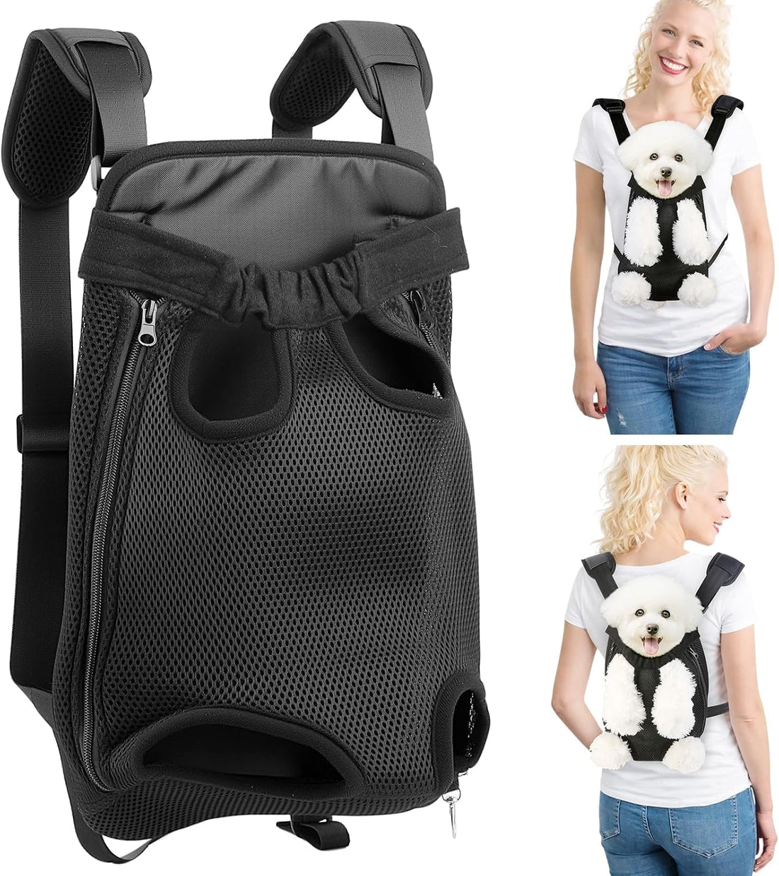 Mosago Dog Backpack Carrier with Thick Padded Bottom Support