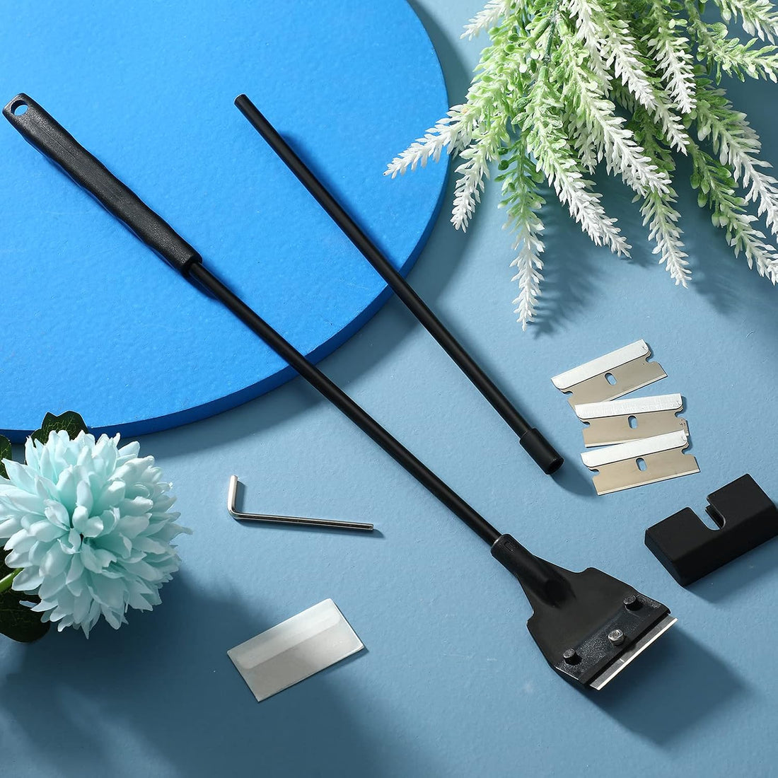 Honoson Aquarium Glass Scraper 21.65" Fish Tank Cleaner Tool Kit 5