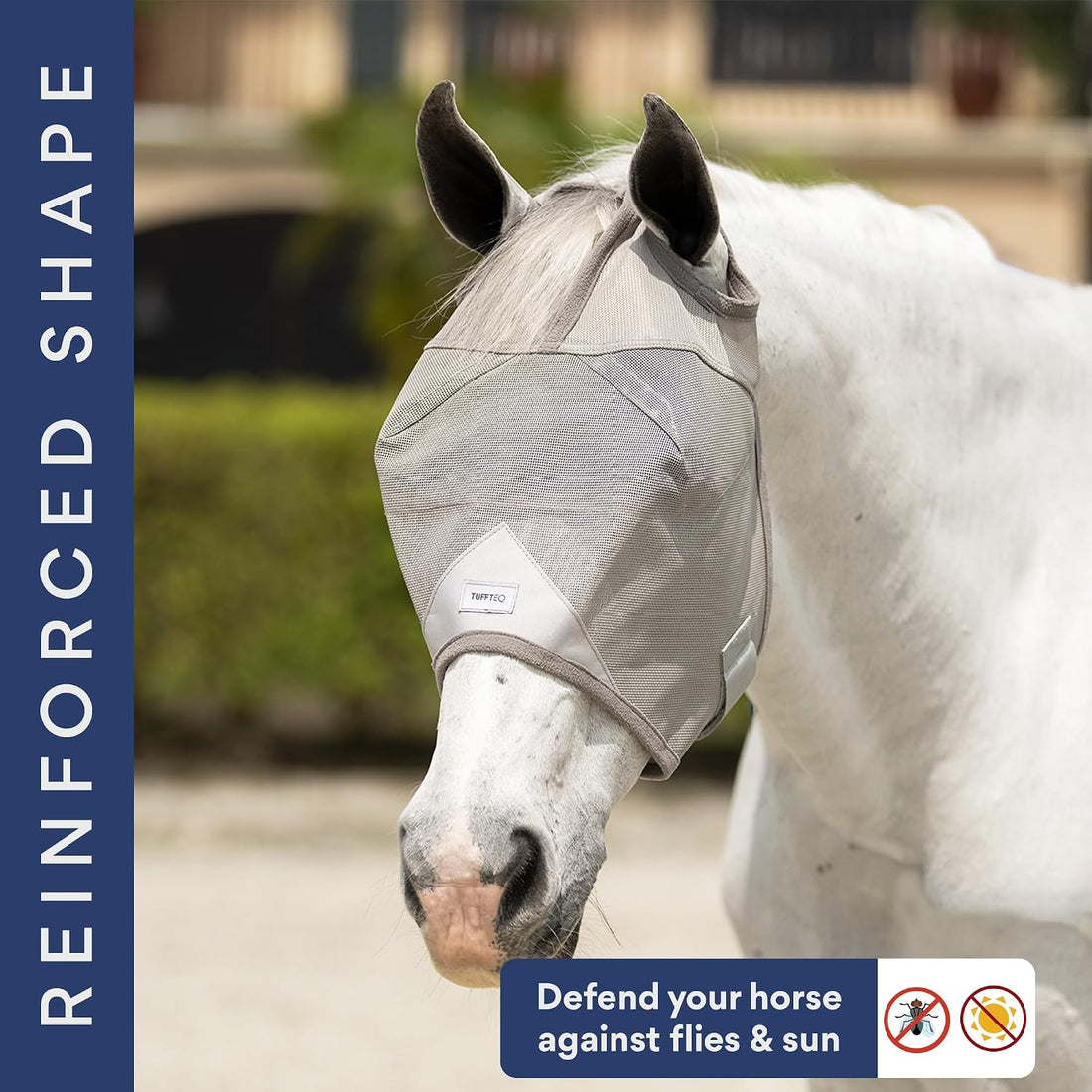 Horse Fly Mask Without Ears, UV Eye Protection, Standard Size
